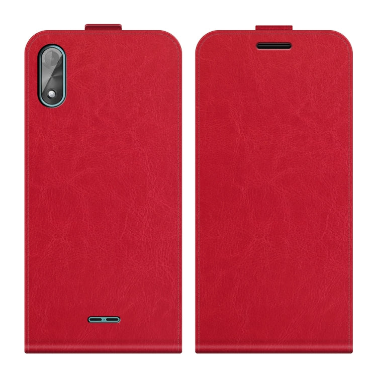 For WIKO Y51 R64 Texture Single Vertical Flip Leather Protective Case with Card Slots & Photo Frame