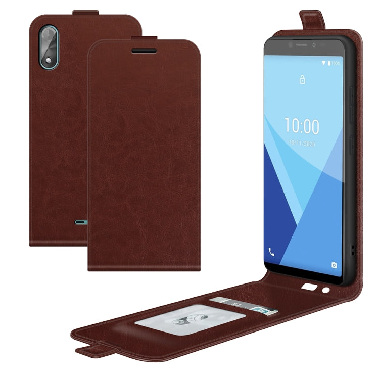 For WIKO Y51 R64 Texture Single Vertical Flip Leather Protective Case with Card Slots & Photo Frame