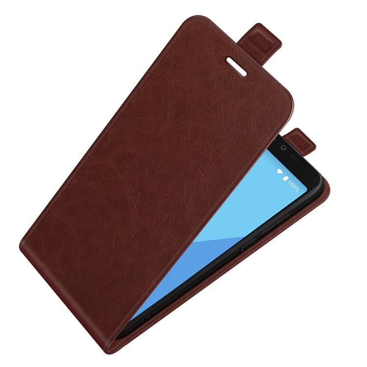 For WIKO Y51 R64 Texture Single Vertical Flip Leather Protective Case with Card Slots & Photo Frame