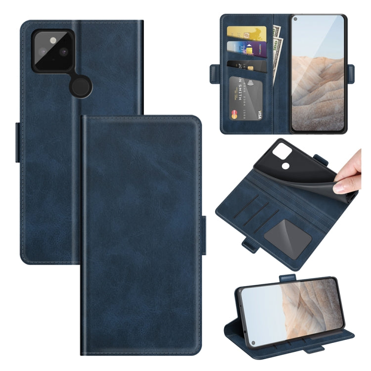 For Google Pixel 5A 5G Dual-side Magnetic Buckle Horizontal Flip Leather Case with Holder & Card Slots & Wallet