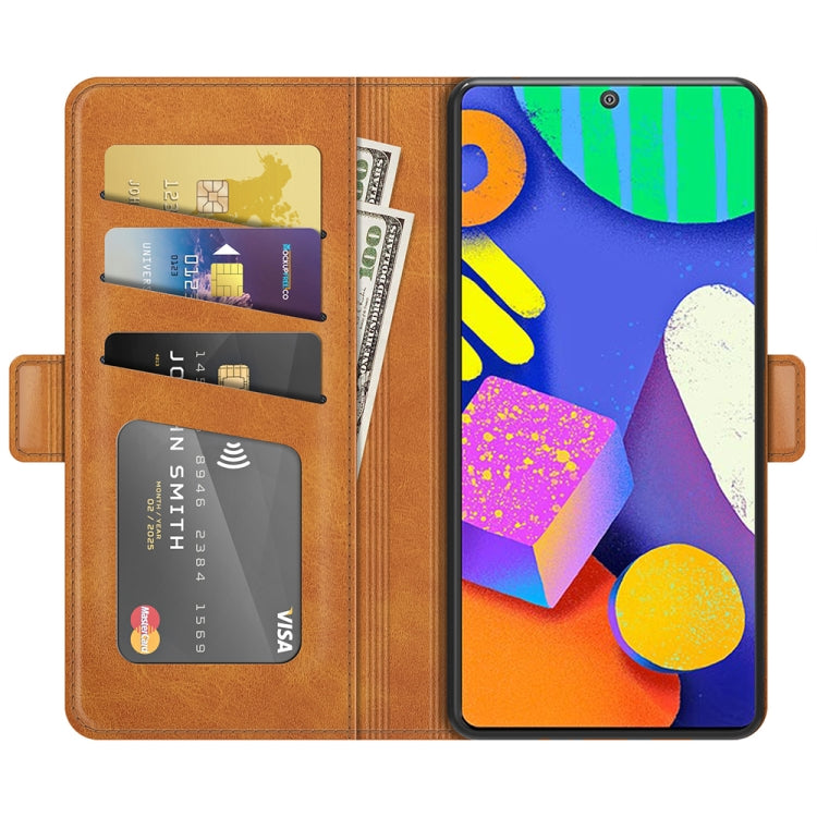 For Samsung Galaxy F62 / M62 Dual-side Magnetic Buckle Horizontal Flip Leather Case with Holder & Card Slots & Wallet