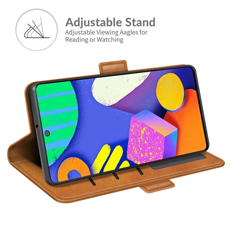 For Samsung Galaxy F62 / M62 Dual-side Magnetic Buckle Horizontal Flip Leather Case with Holder & Card Slots & Wallet