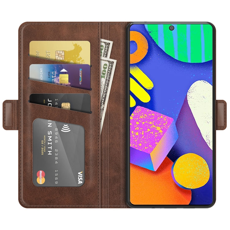 For Samsung Galaxy F62 / M62 Dual-side Magnetic Buckle Horizontal Flip Leather Case with Holder & Card Slots & Wallet