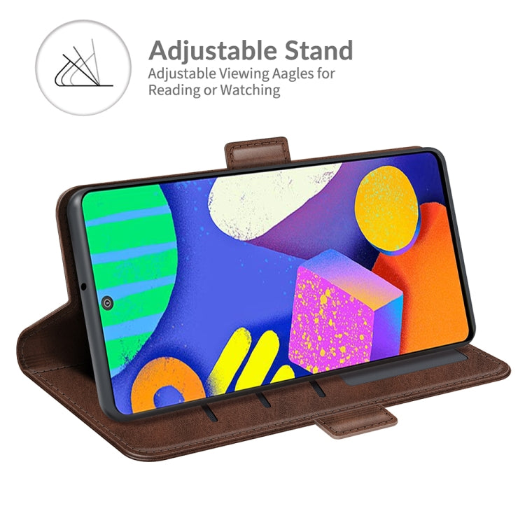 For Samsung Galaxy F62 / M62 Dual-side Magnetic Buckle Horizontal Flip Leather Case with Holder & Card Slots & Wallet
