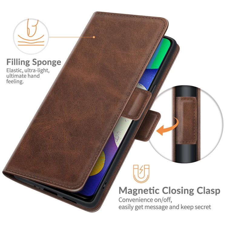 For Samsung Galaxy F62 / M62 Dual-side Magnetic Buckle Horizontal Flip Leather Case with Holder & Card Slots & Wallet