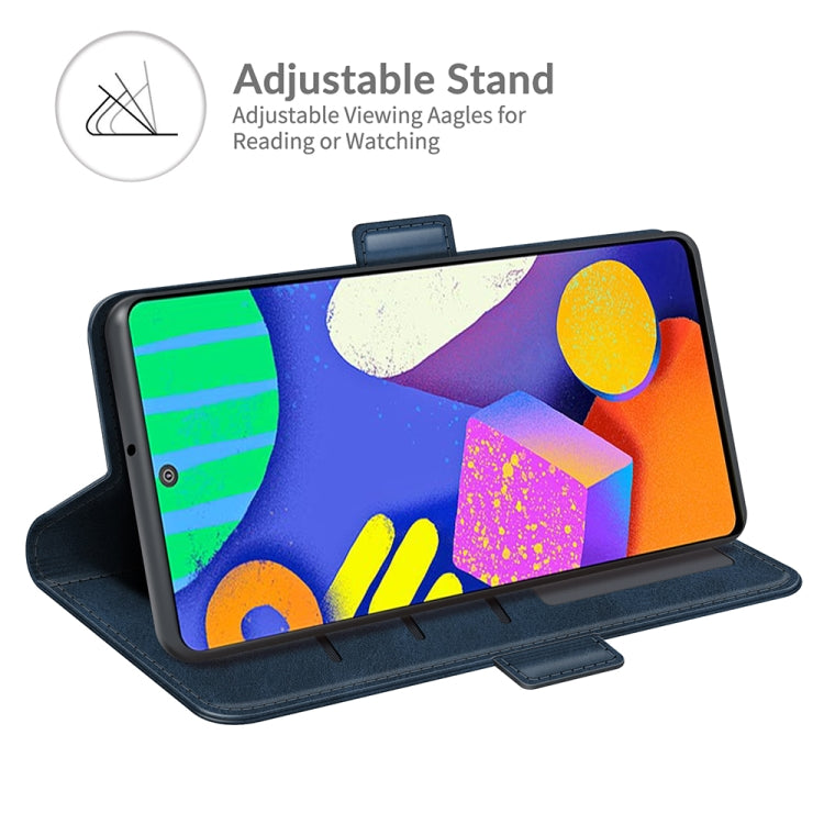 For Samsung Galaxy F62 / M62 Dual-side Magnetic Buckle Horizontal Flip Leather Case with Holder & Card Slots & Wallet