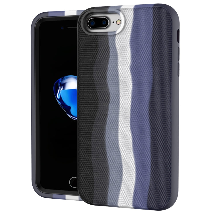 For iPhone SE 2022 / SE 2020 / 8 / 7 Rainbow Silicone +PC Shockproof Skid-proof Dust-proof Case
