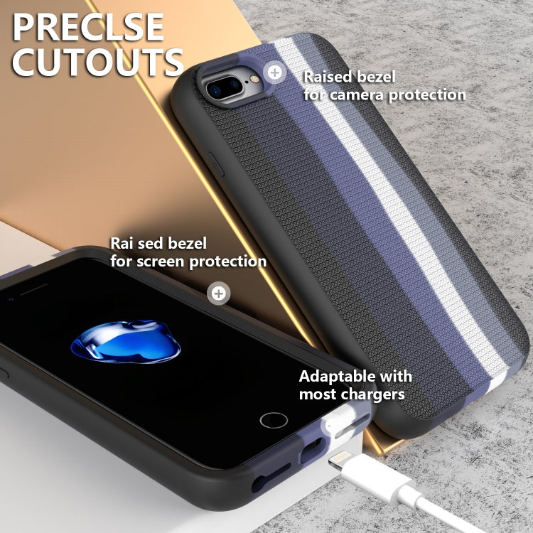 For iPhone 8Plus / 7 Plus Rainbow Silicone +PC Shockproof Skid-proof Dust-proof Case