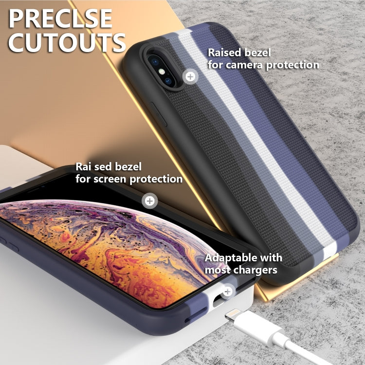 For iPhone XS Max Rainbow Silicone +PC Shockproof Skid-proof Dust-proof Case