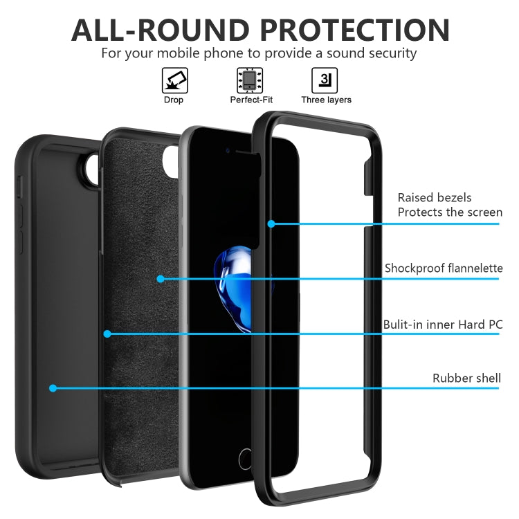 Solid Color PC + Silicone Shockproof Skid-proof Dust-proof Case For iPhone 6 & 6s / 7 / 8