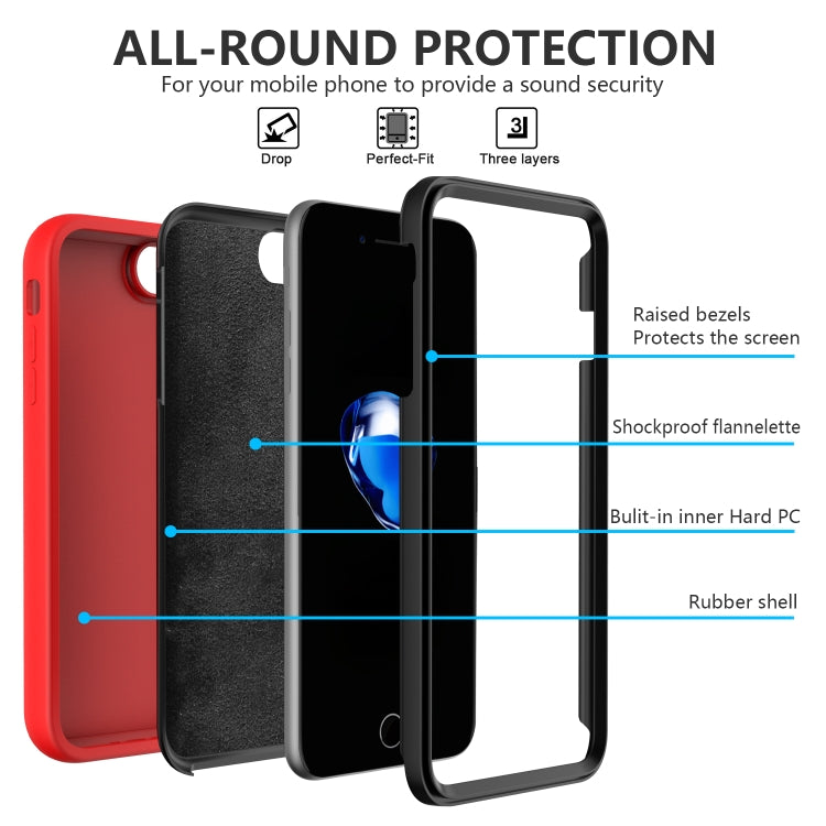 Solid Color PC + Silicone Shockproof Skid-proof Dust-proof Case For iPhone 6 Plus & 6s Plus / 7 Plus / 8 Plus