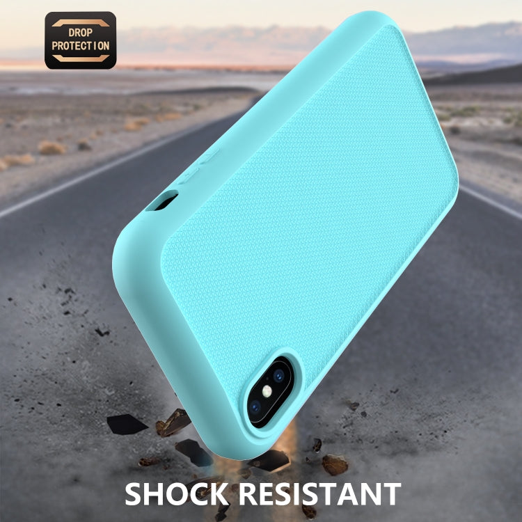 For iPhone X / XS Solid Color PC + Silicone Shockproof Skid-proof Dust-proof Case