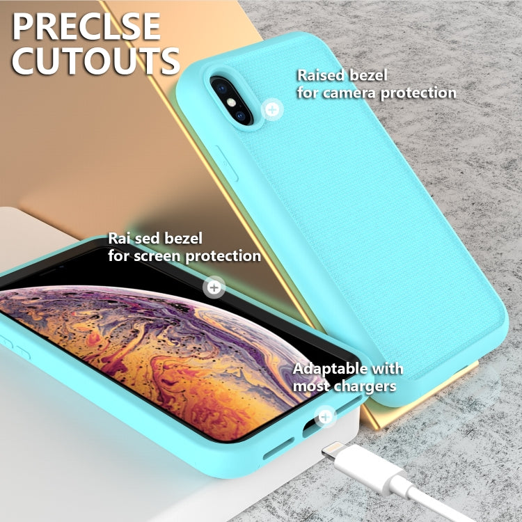 For iPhone X / XS Solid Color PC + Silicone Shockproof Skid-proof Dust-proof Case