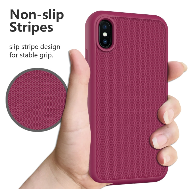 For iPhone XR Solid Color PC + Silicone Shockproof Skid-proof Dust-proof Case