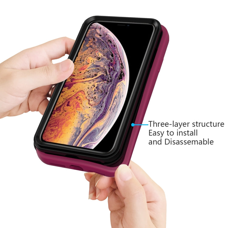 For iPhone XR Solid Color PC + Silicone Shockproof Skid-proof Dust-proof Case