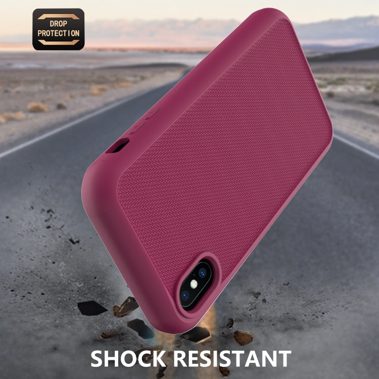 For iPhone XR Solid Color PC + Silicone Shockproof Skid-proof Dust-proof Case