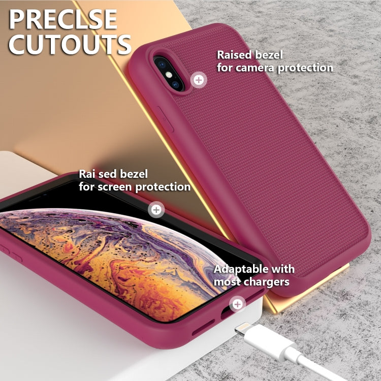For iPhone XR Solid Color PC + Silicone Shockproof Skid-proof Dust-proof Case