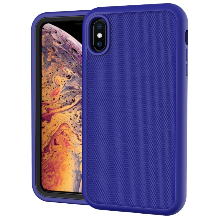 For iPhone XS Max Solid Color PC + Silicone Shockproof Skid-proof Dust-proof Case