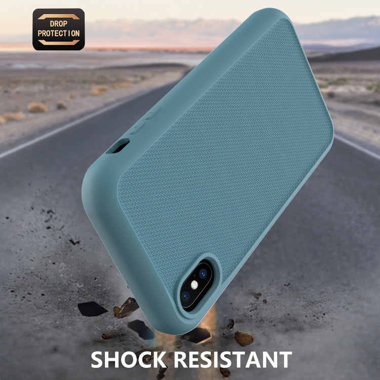 For iPhone XS Max Solid Color PC + Silicone Shockproof Skid-proof Dust-proof Case
