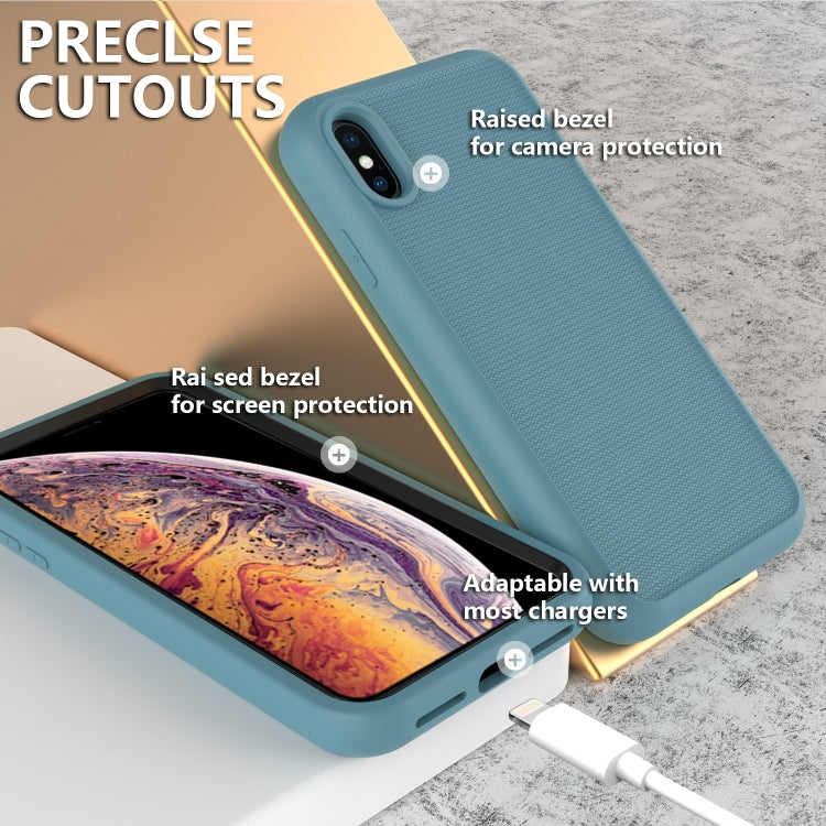 For iPhone XS Max Solid Color PC + Silicone Shockproof Skid-proof Dust-proof Case