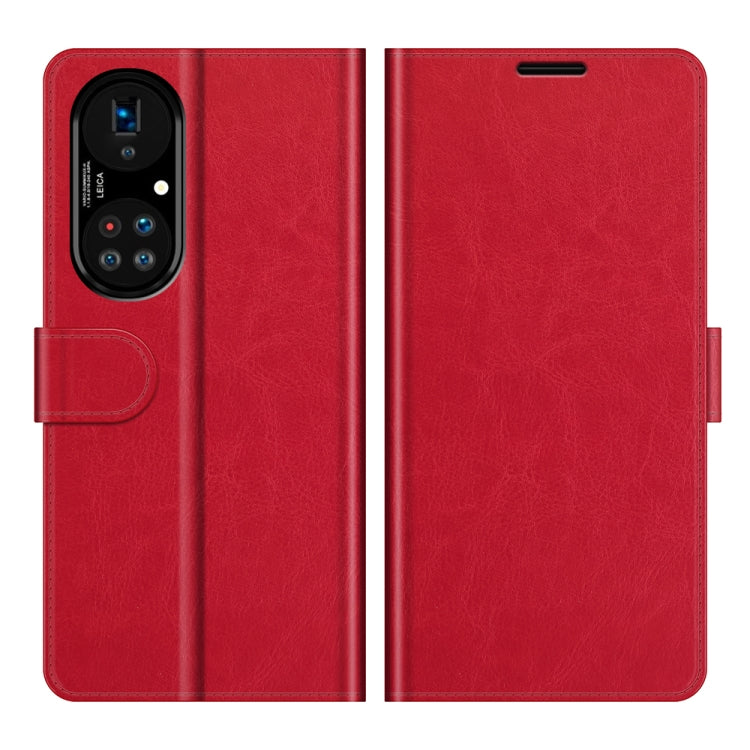 For Huawei P50 Pro R64 Texture Single Horizontal Flip Protective Case with Holder & Card Slots & Wallet& Photo Frame