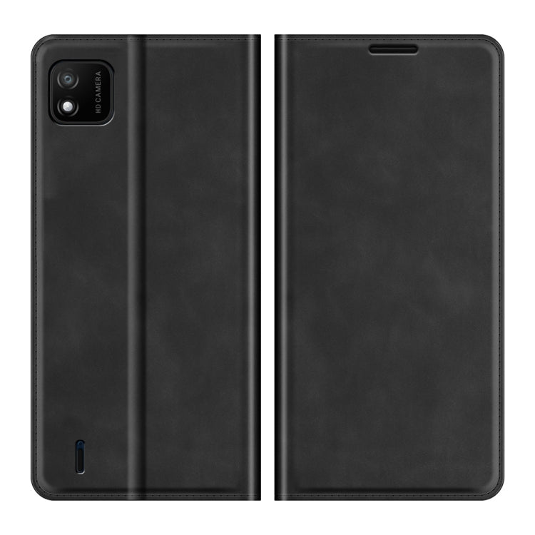 For Wiko Y62 Retro-skin Business Magnetic Suction Leather Case with Holder & Card Slots & Wallet