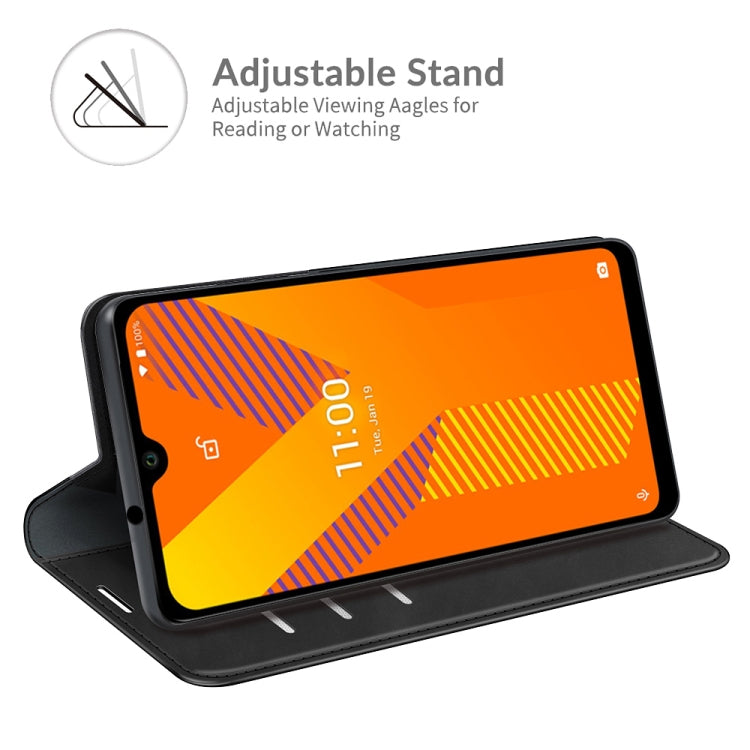 For Wiko Y62 Retro-skin Business Magnetic Suction Leather Case with Holder & Card Slots & Wallet