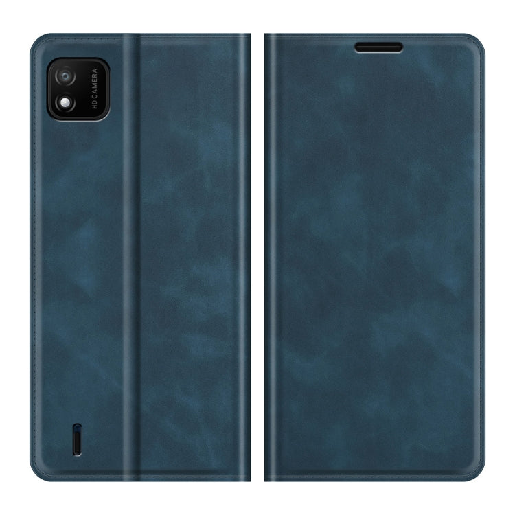 For Wiko Y62 Retro-skin Business Magnetic Suction Leather Case with Holder & Card Slots & Wallet