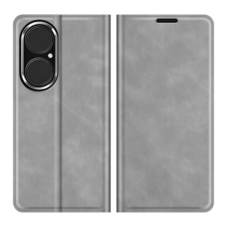 For Huawei P50 Retro-skin Business Magnetic Suction Leather Case with Holder & Card Slots & Wallet