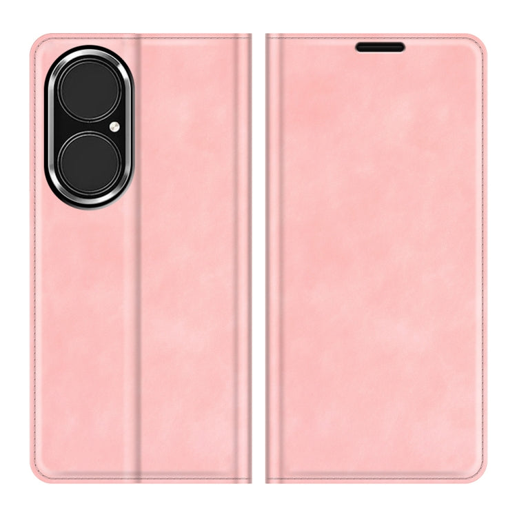 For Huawei P50 Retro-skin Business Magnetic Suction Leather Case with Holder & Card Slots & Wallet