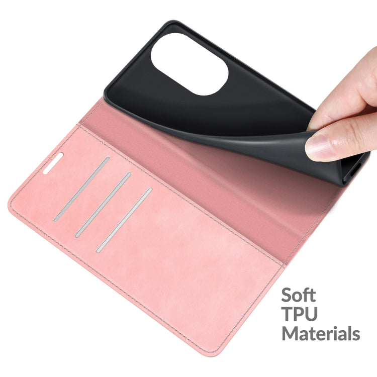 For Huawei P50 Retro-skin Business Magnetic Suction Leather Case with Holder & Card Slots & Wallet