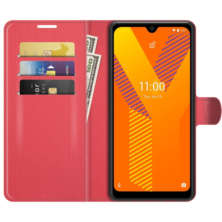 For Wiko Y62 Litchi Texture Horizontal Flip Protective Case with Holder & Card Slots & Wallet