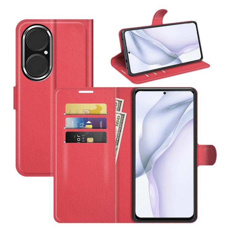 For Huawei P50 Litchi Texture Horizontal Flip Protective Case with Holder & Card Slots & Wallet