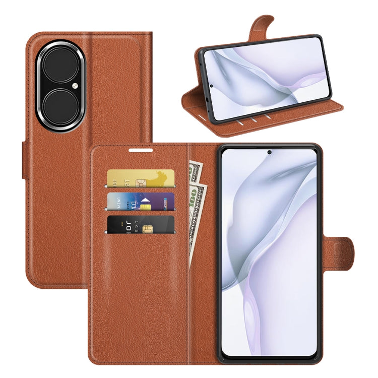 For Huawei P50 Litchi Texture Horizontal Flip Protective Case with Holder & Card Slots & Wallet