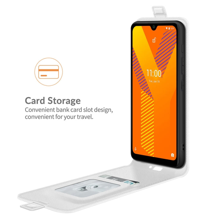For Wiko Y62 R64 Texture Single Vertical Flip Leather Protective Case with Card Slots & Photo Frame