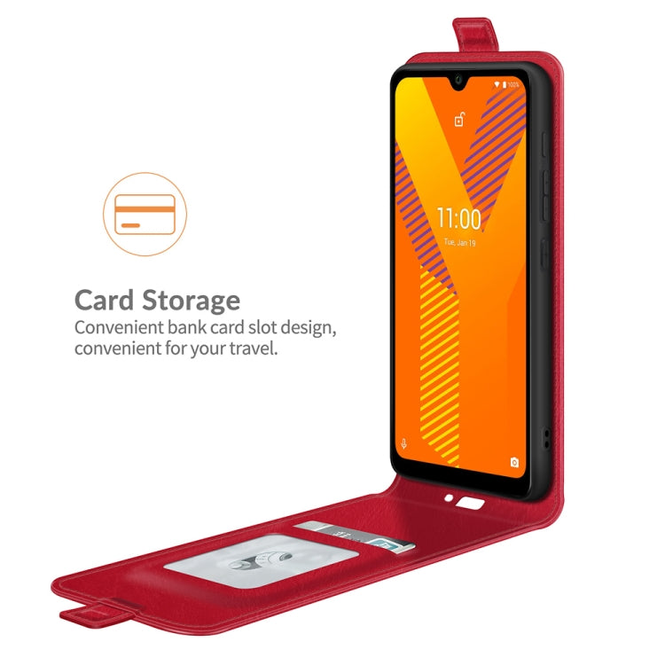 For Wiko Y62 R64 Texture Single Vertical Flip Leather Protective Case with Card Slots & Photo Frame