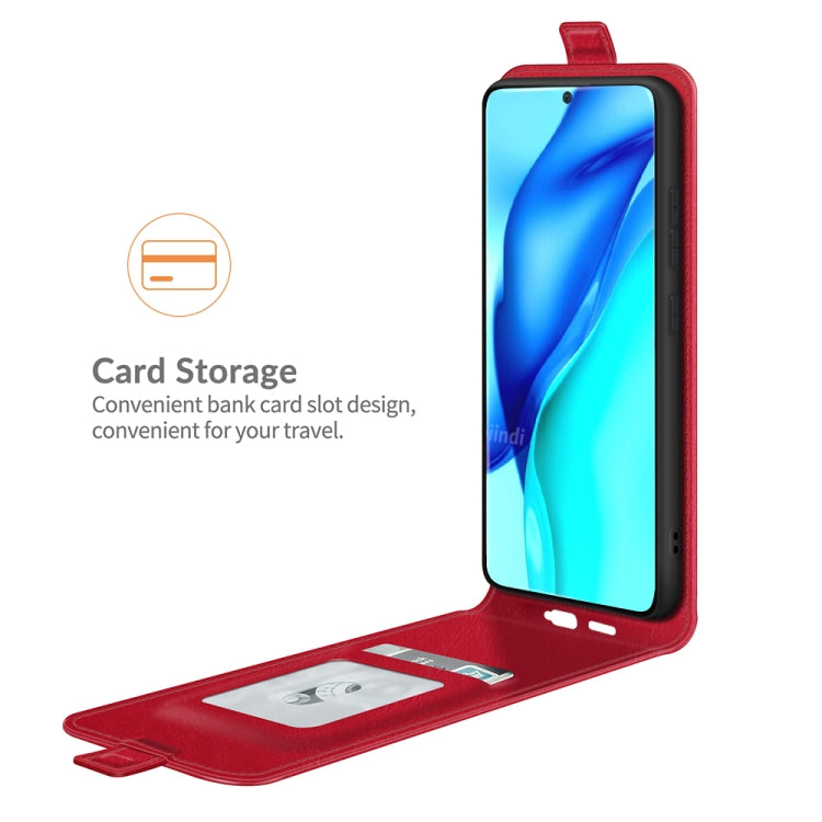 For Huawei P50 Pro R64 Texture Single Vertical Flip Leather Protective Case with Card Slots & Photo Frame