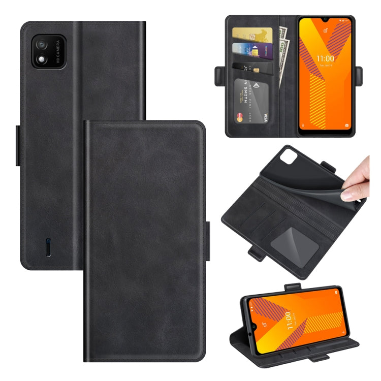 For Wiko Y62 Dual-side Magnetic Buckle Horizontal Flip Leather Case with Holder & Card Slots & Wallet