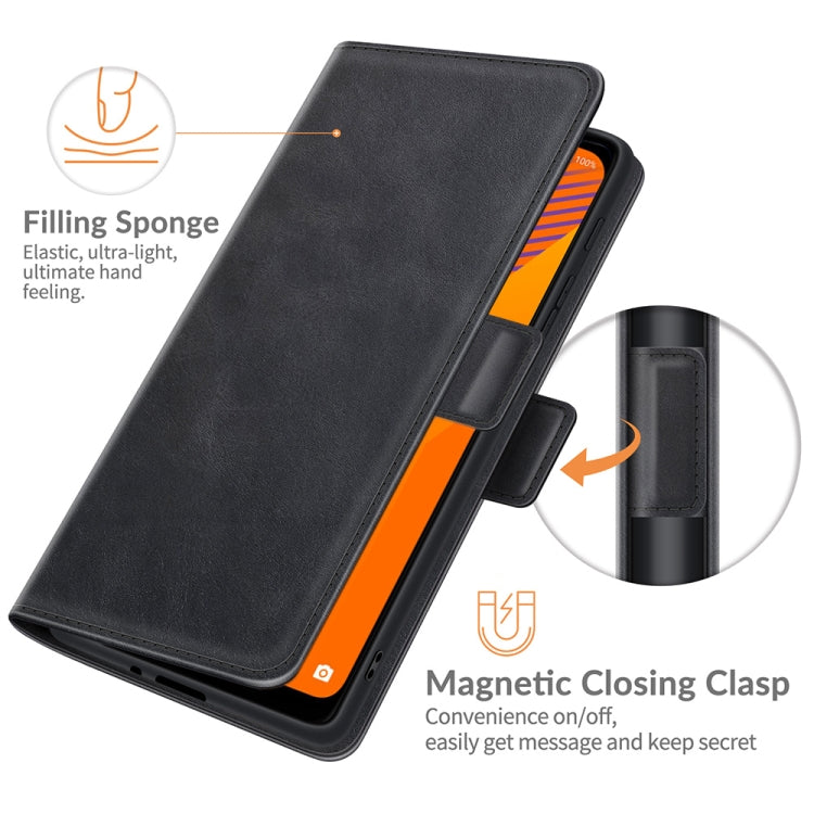 For Wiko Y62 Dual-side Magnetic Buckle Horizontal Flip Leather Case with Holder & Card Slots & Wallet