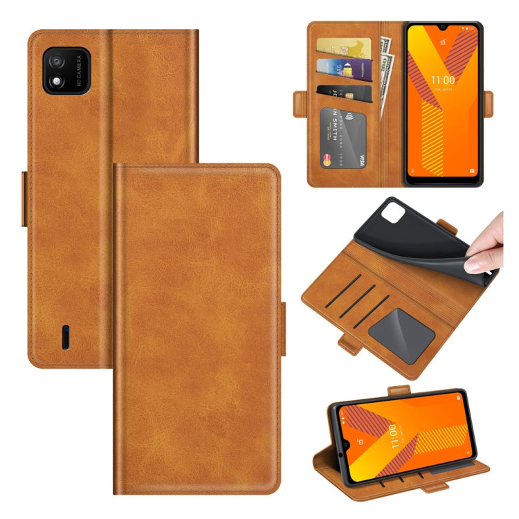 For Wiko Y62 Dual-side Magnetic Buckle Horizontal Flip Leather Case with Holder & Card Slots & Wallet