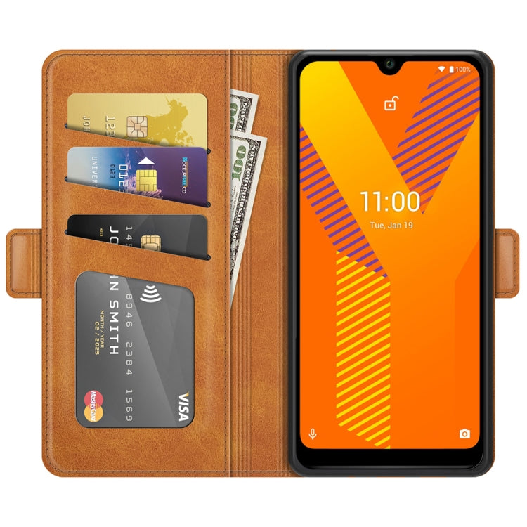 For Wiko Y62 Dual-side Magnetic Buckle Horizontal Flip Leather Case with Holder & Card Slots & Wallet
