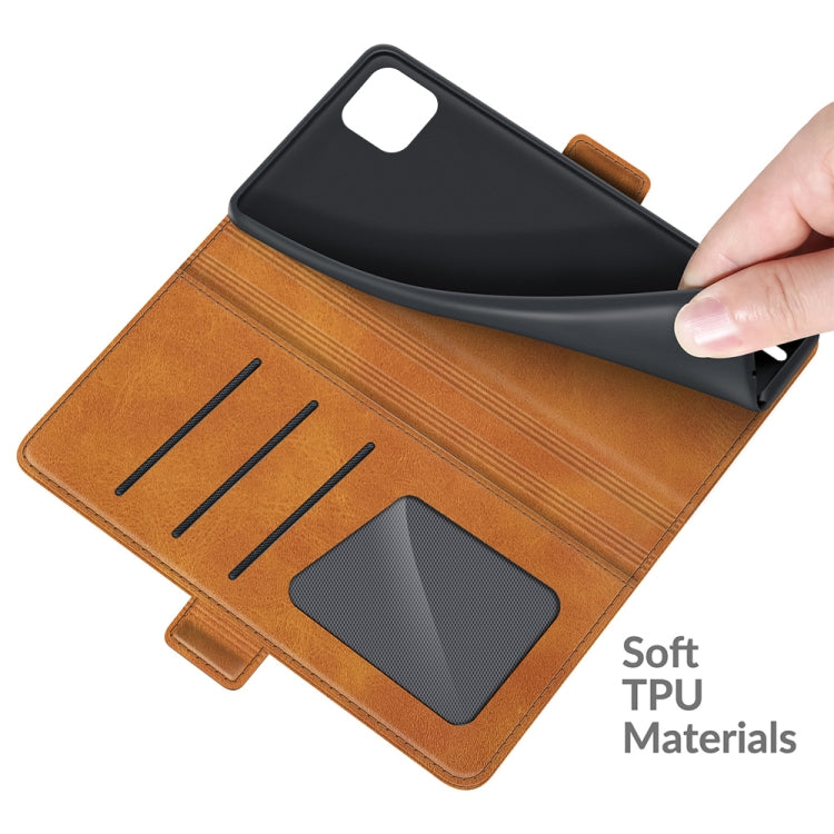 For Wiko Y62 Dual-side Magnetic Buckle Horizontal Flip Leather Case with Holder & Card Slots & Wallet