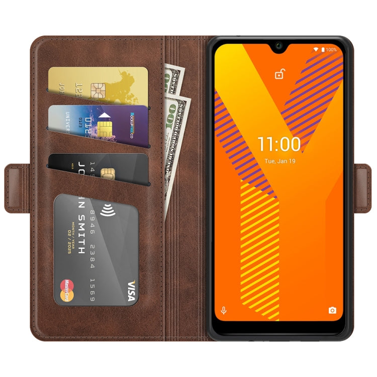 For Wiko Y62 Dual-side Magnetic Buckle Horizontal Flip Leather Case with Holder & Card Slots & Wallet