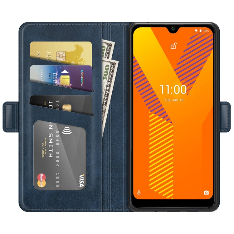 For Wiko Y62 Dual-side Magnetic Buckle Horizontal Flip Leather Case with Holder & Card Slots & Wallet