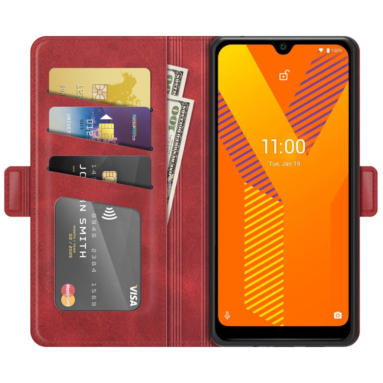 For Wiko Y62 Dual-side Magnetic Buckle Horizontal Flip Leather Case with Holder & Card Slots & Wallet