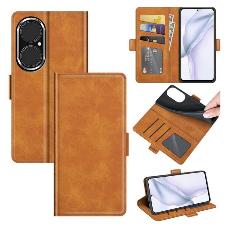 For Huawei P50 Dual-side Magnetic Buckle Horizontal Flip Leather Case with Holder & Card Slots & Wallet