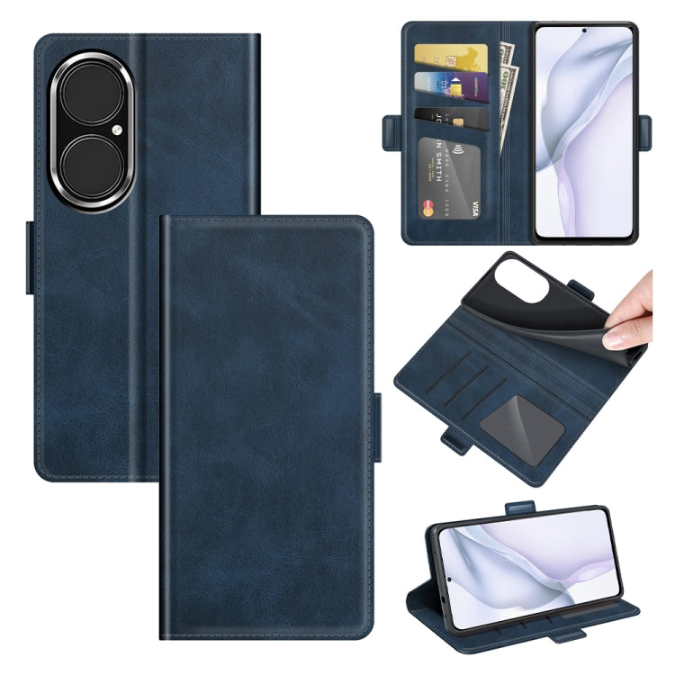 For Huawei P50 Dual-side Magnetic Buckle Horizontal Flip Leather Case with Holder & Card Slots & Wallet