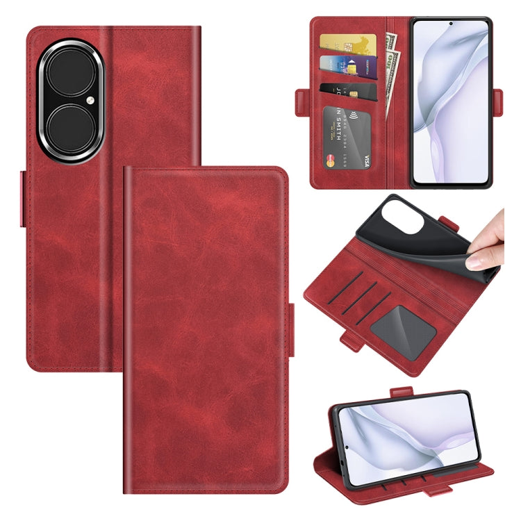 For Huawei P50 Dual-side Magnetic Buckle Horizontal Flip Leather Case with Holder & Card Slots & Wallet