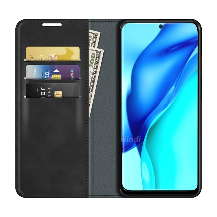 For Huawei P50 Pro Retro-skin Business Magnetic Suction Leather Case with Holder & Card Slots & Wallet