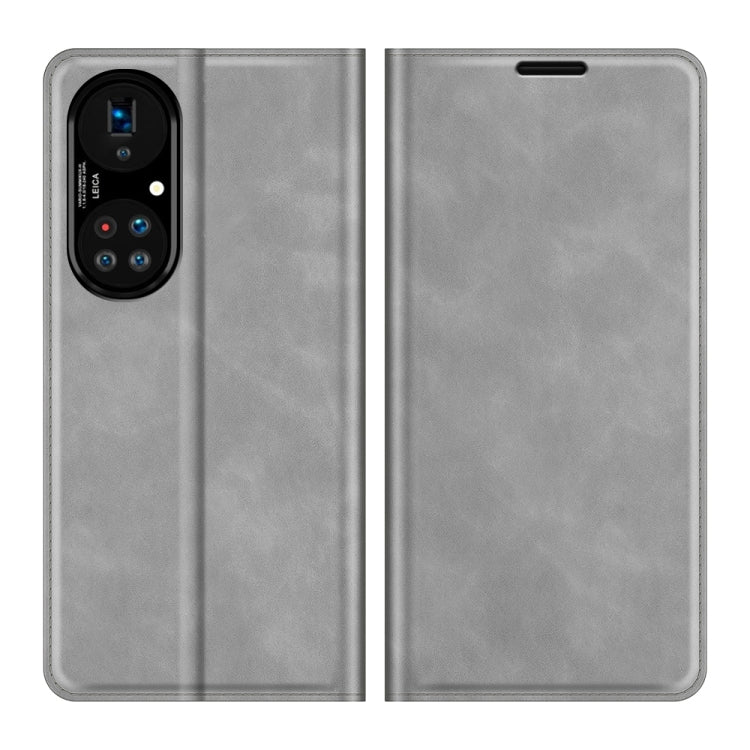 For Huawei P50 Pro Retro-skin Business Magnetic Suction Leather Case with Holder & Card Slots & Wallet